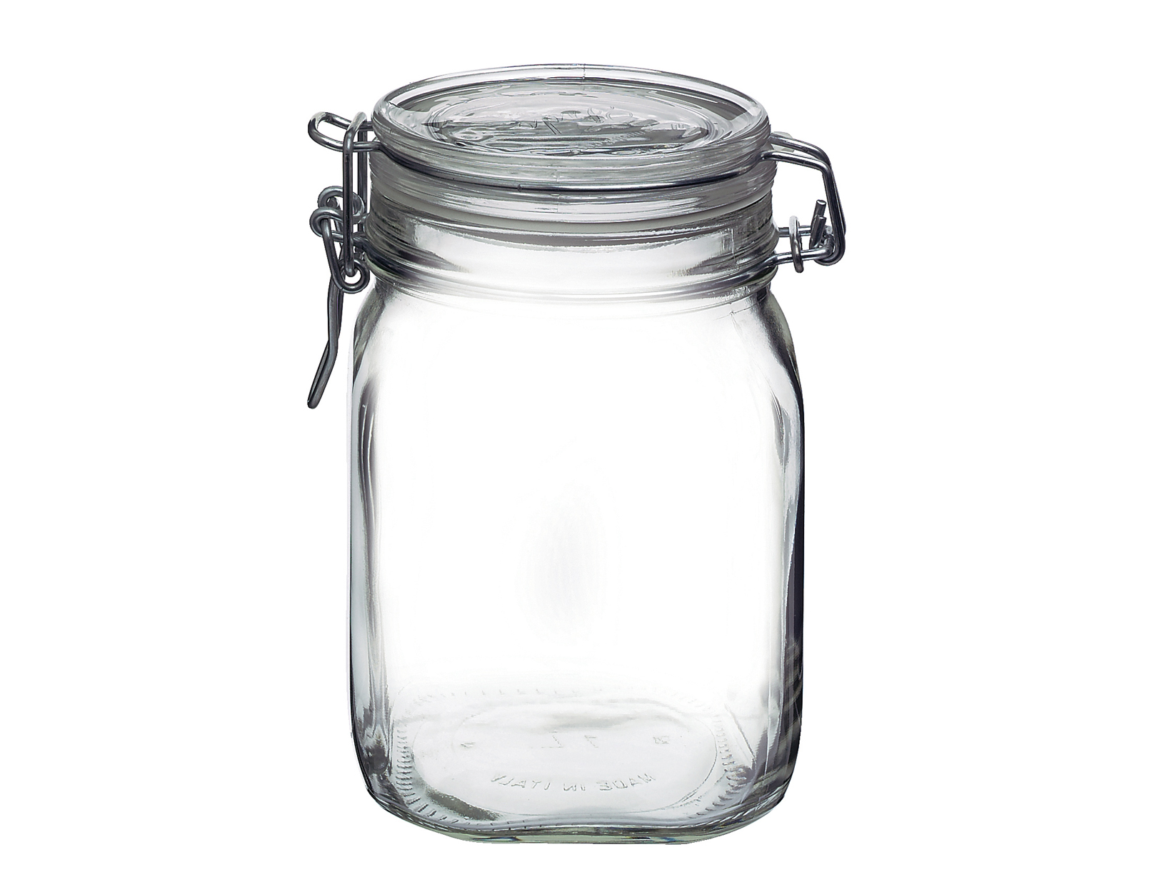 Bormioli Rocco Vaso Vetro Fido con Tappo Ermetico Rettangolare 1 lt