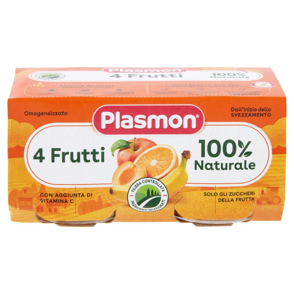 Plasmon Omogeneizzato 4 Frutti 2 x 80 g