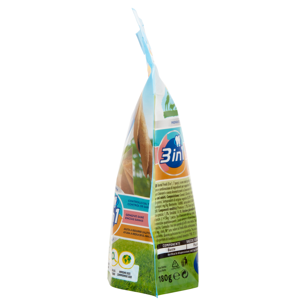 PURINA FRISKIES Dental fresh Snack igiene orale e dentale taglia M/L busta 7 bastoncini 180 g