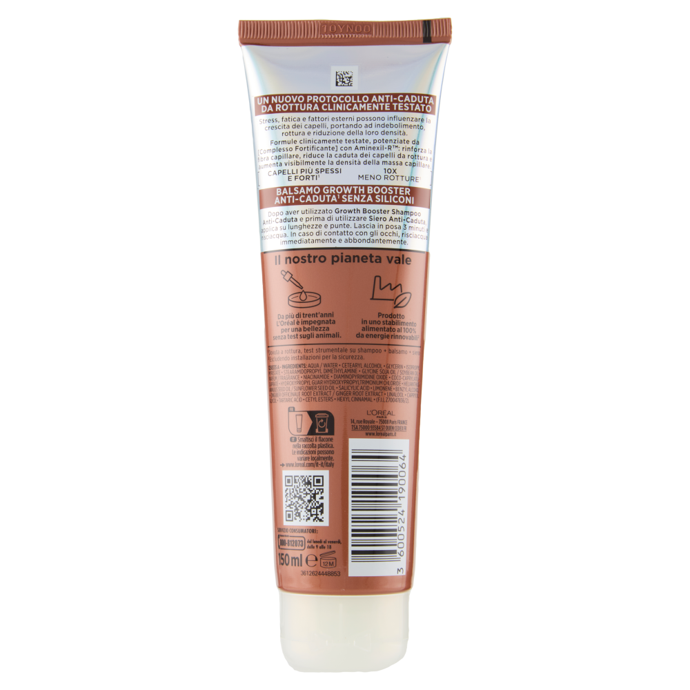 Elvive Growth Booster Balsamo Anti-Caduta, per Capelli Tendenti a Caduta e Rottura, 150 ml