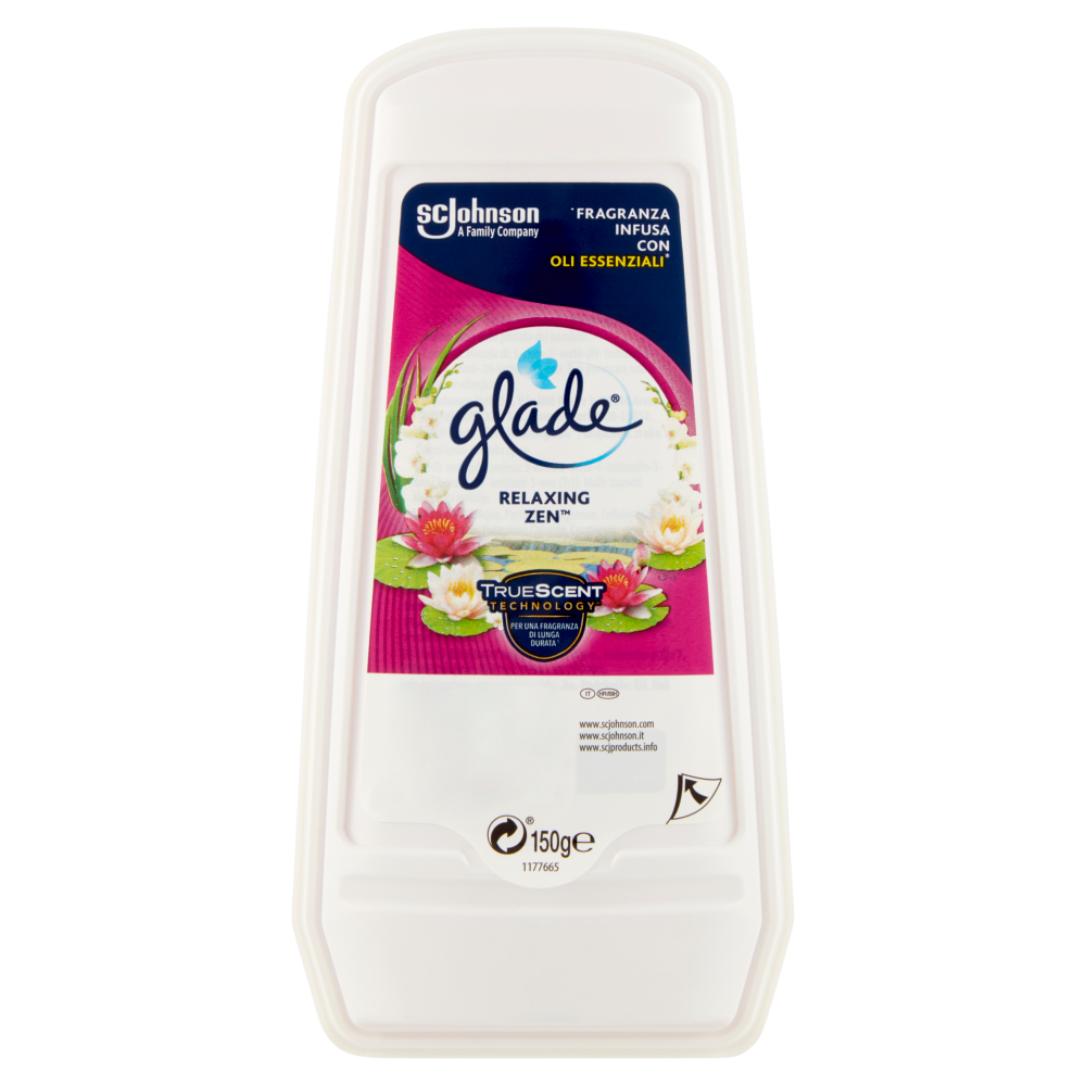 Glade Assorbiodori, Profumatore per la Casa e Armadi, Fragranza Relaxing Zen 150g