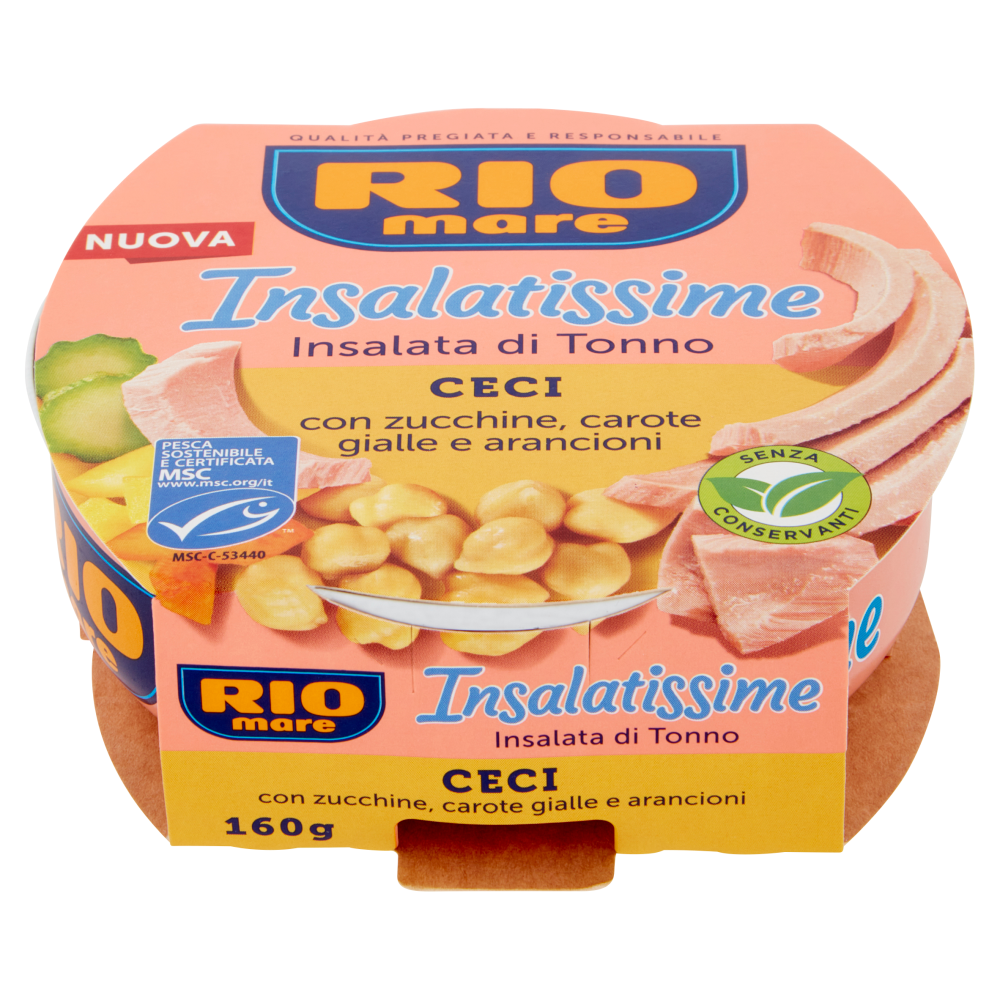 Rio mare Insalatissime Insalata di Tonno Ceci con zucchine, carote gialle e arancioni 160 g