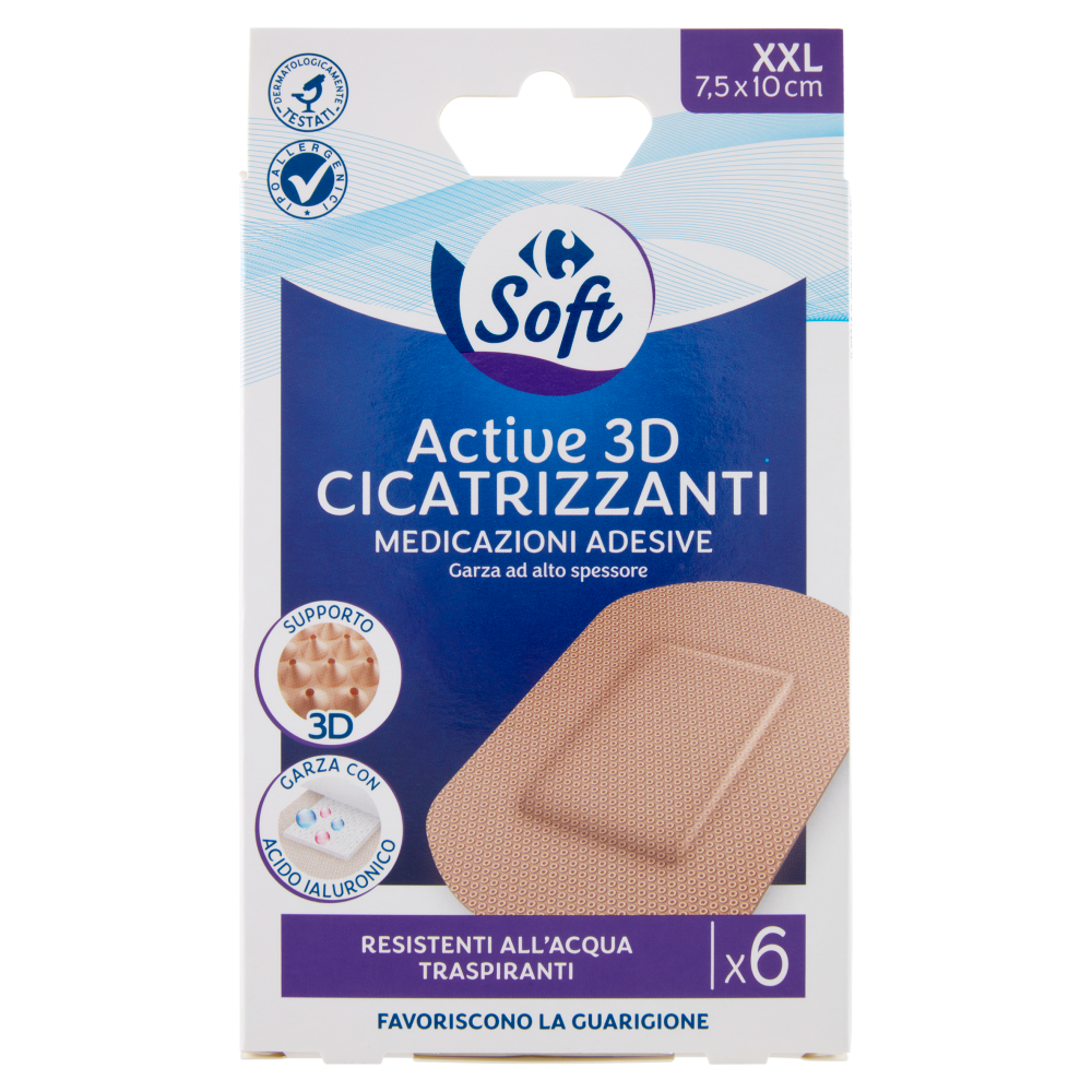 Carrefour Soft Active3D Medicazioni Adesive 6 pz