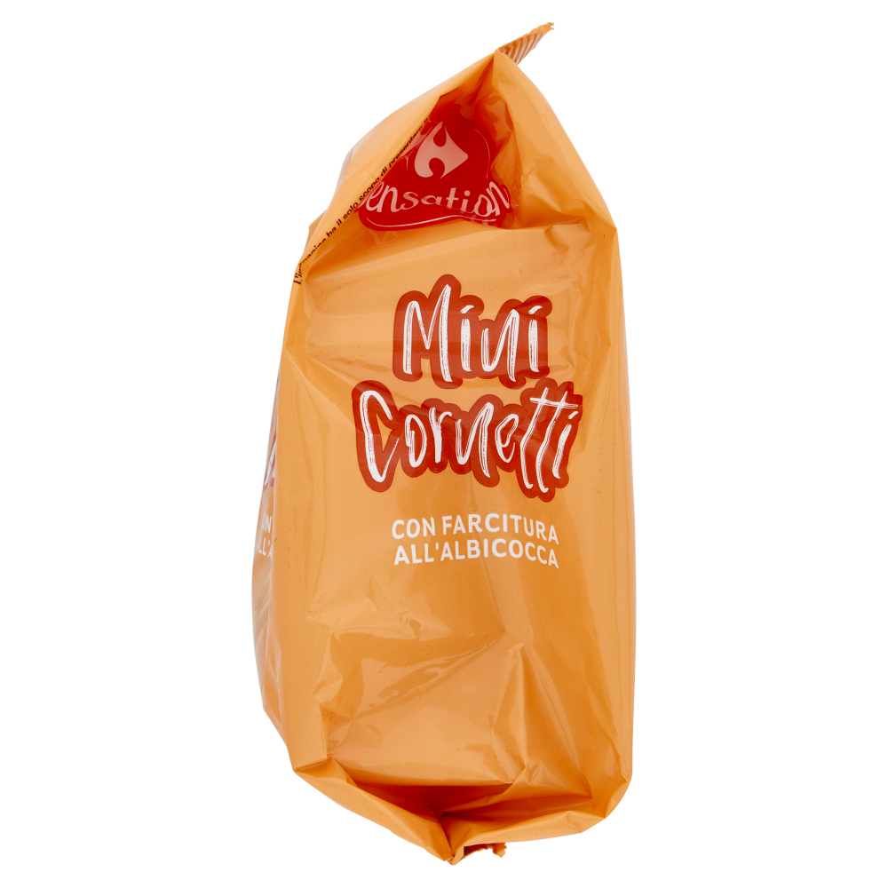 Carrefour Sensation Mini Cornetti con Farcitura all'Albicocca 150 g