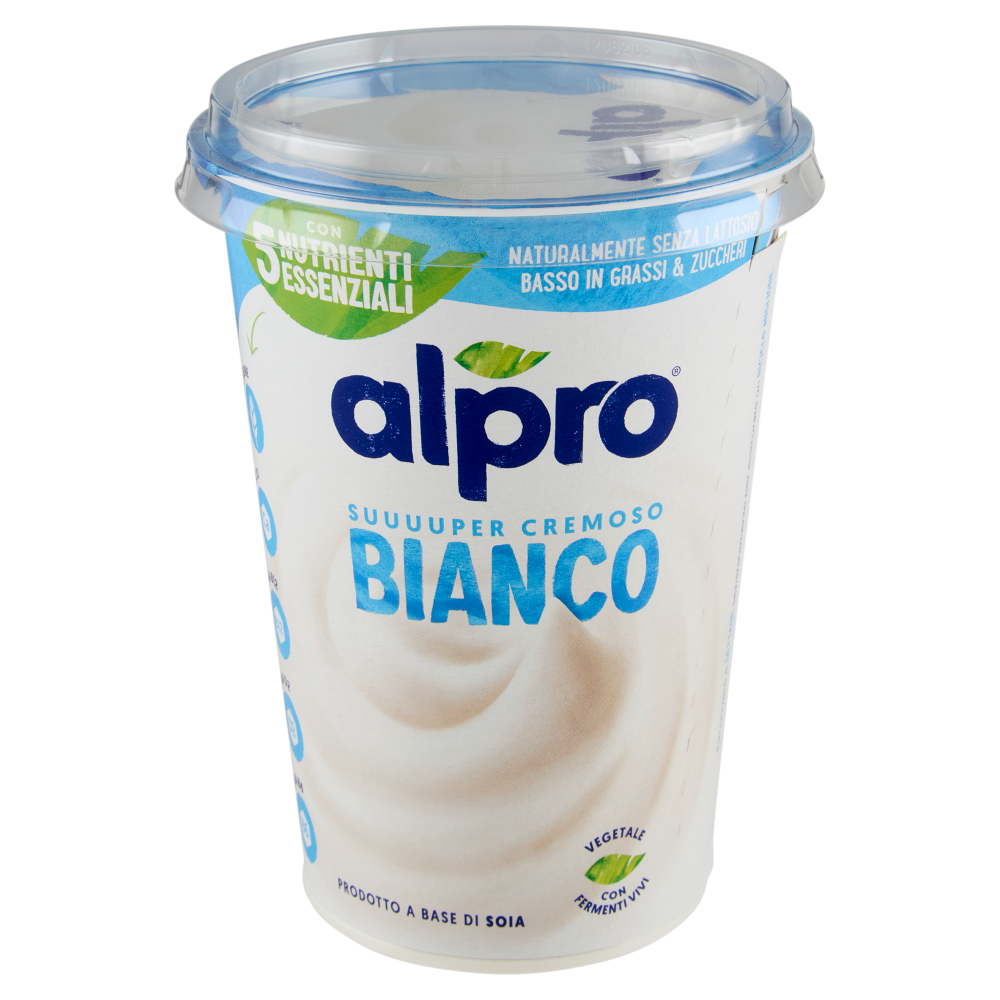 ALPRO Alternativa Vegetale allo Yogurt, Bianco, a base di Soia, basso in Grassi, No Lattosio, 400g