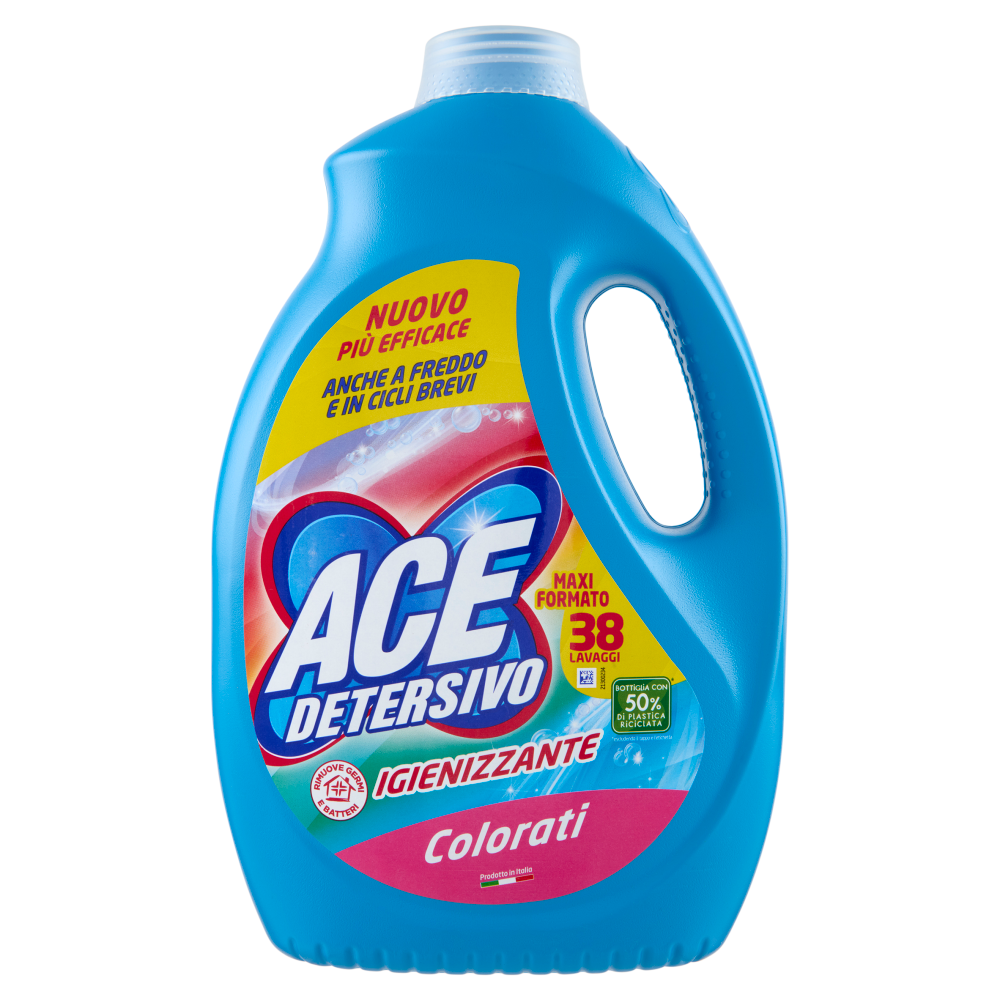 Ace Detersivo Igienizzante Colorati 38 Lavaggi 1900 ml