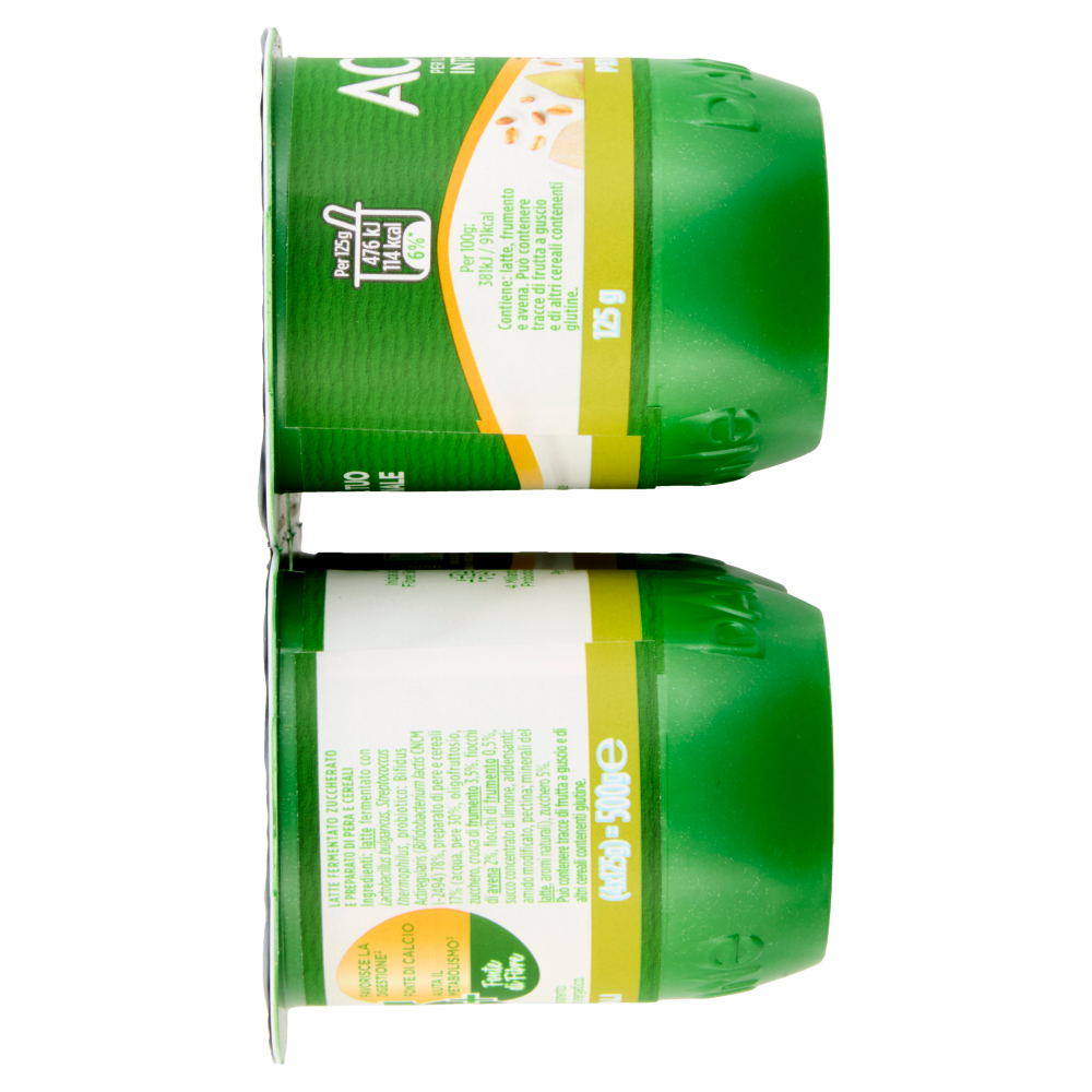 ACTIVIA Fibre Yogurt con Probiotico Bifidus, gusto Pere e Cereali, 4x125g