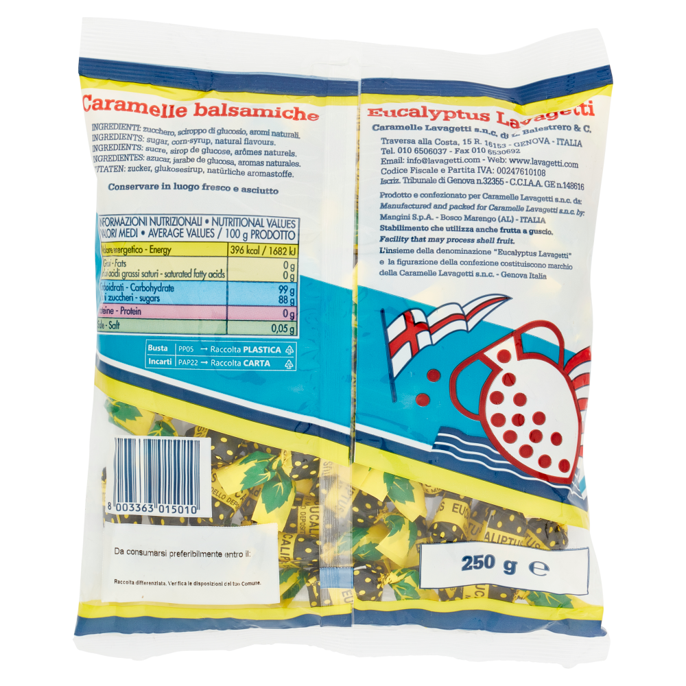 Eucalyptus Lavagetti Caramelle 250 g