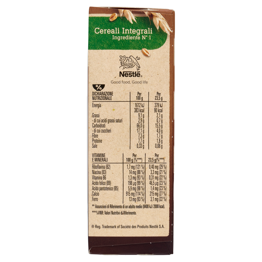 FITNESS Chocolate Barrette Cereali Integrali con Cioccolato Fondente 6 pezzi da 23,5g