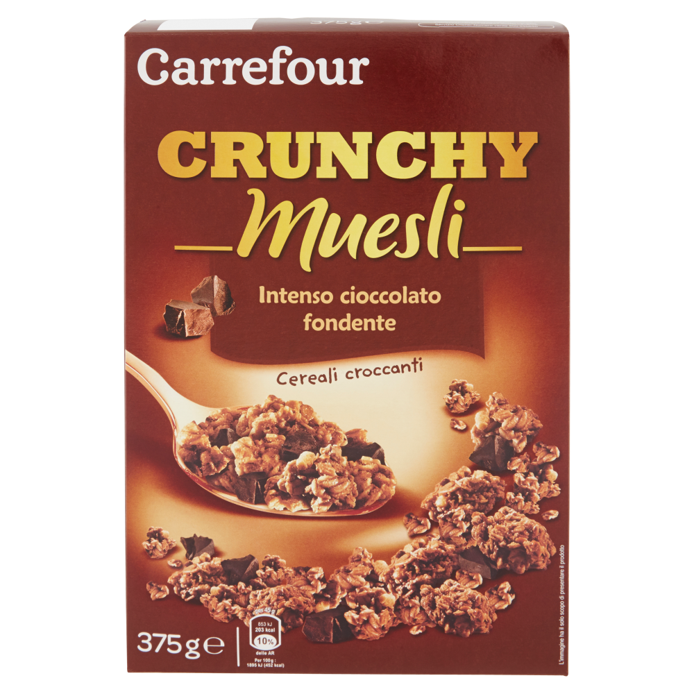 Carrefour Crunchy Muesli Intenso cioccolato fondente 375 g