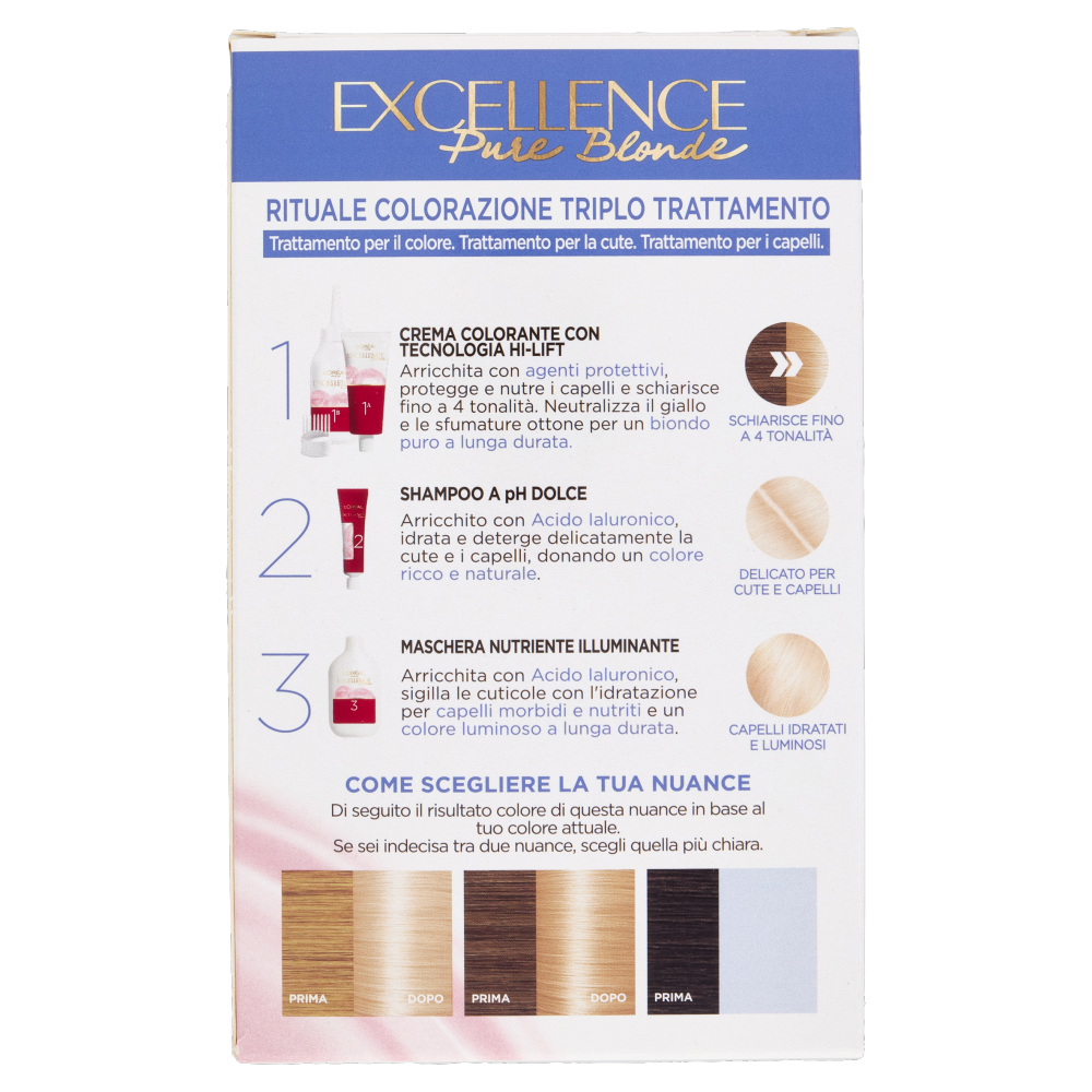 L'Or&eacute;al Paris Excellence Pure Blonde Colorazione Triplo Trattamento 01 Biondo Ultra Chiaro Naturale