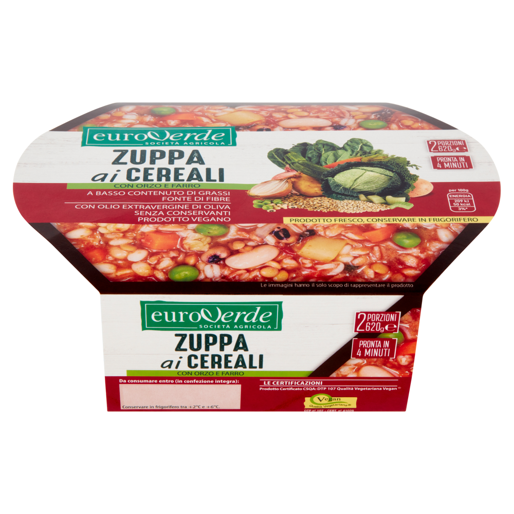 euroVerde Zuppa ai Cereali con Orzo e Farro 620 g