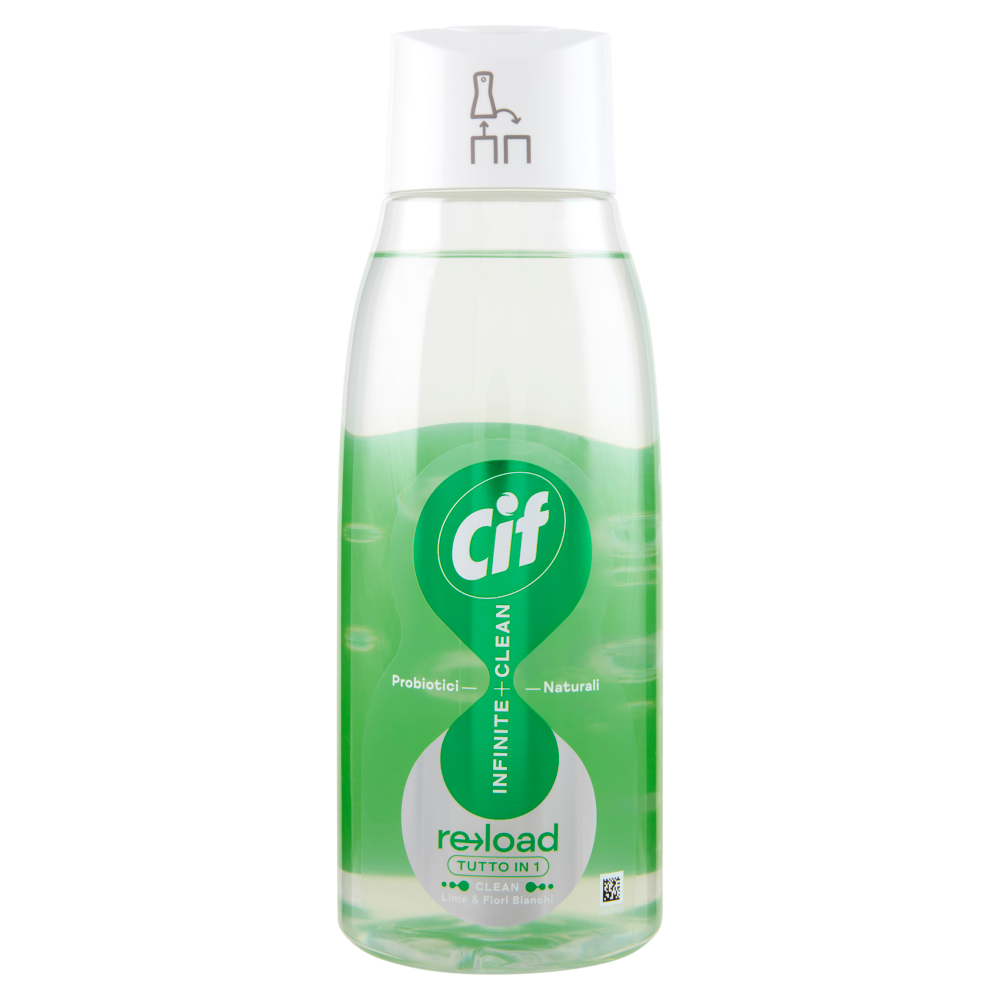 Cif Infinite + Clean reload Tutto in 1 Clean Lime & Fiori Bianchi 590 ml