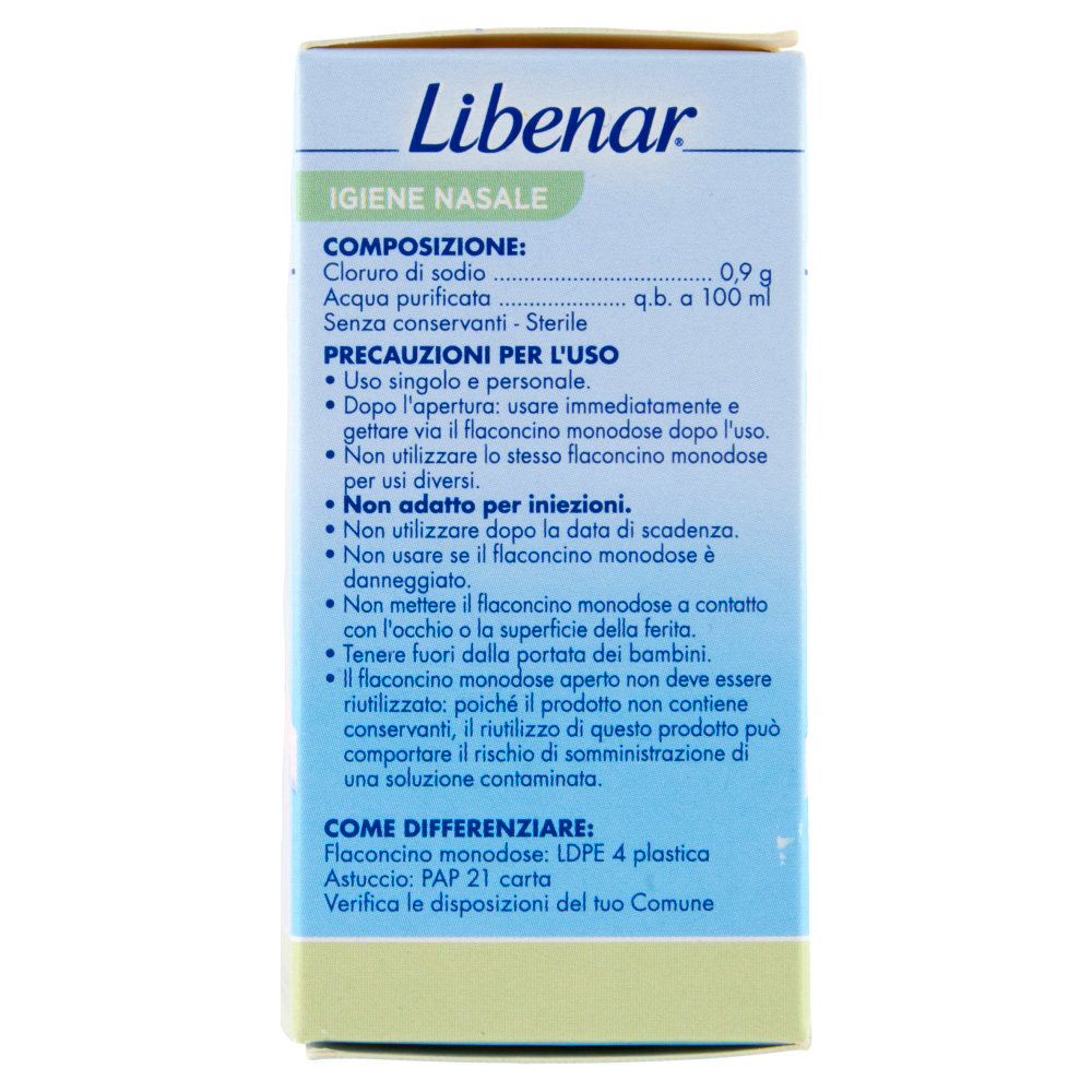 Libenar Igiene Nasale flaconcini monouso 15 x 5 ml