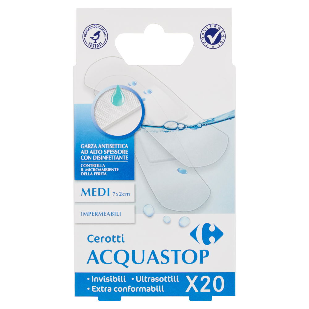 Carrefour Acquastop Cerotti Medi 20 pz