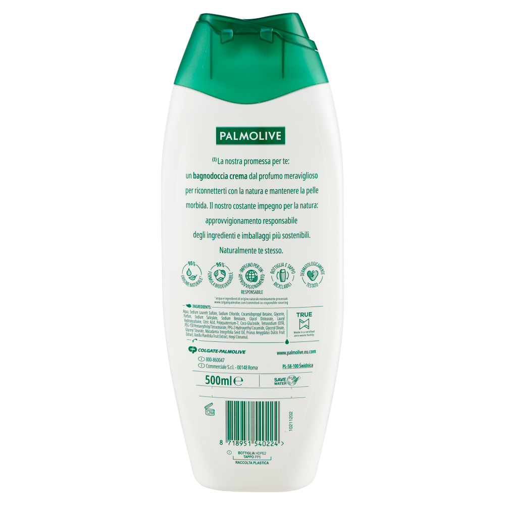 Palmolive bagnoschiuma Naturals Macadamia e Cacao idratante 500ml