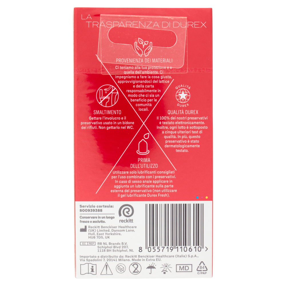 Durex SuperSottile Vestibilità Regolare Preservativi Sottili, 10 Profilattici