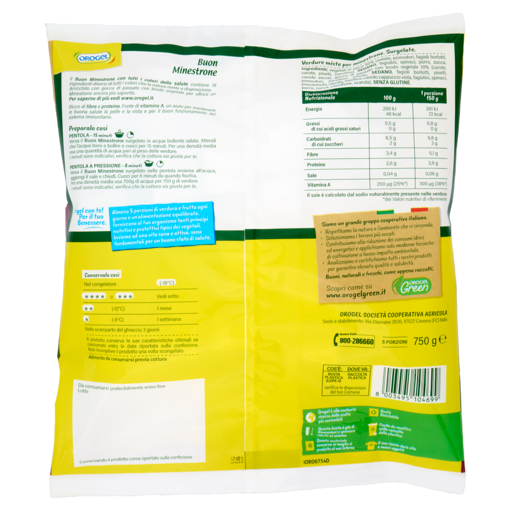 Orogel Buon Minestrone Surgelati 750 g