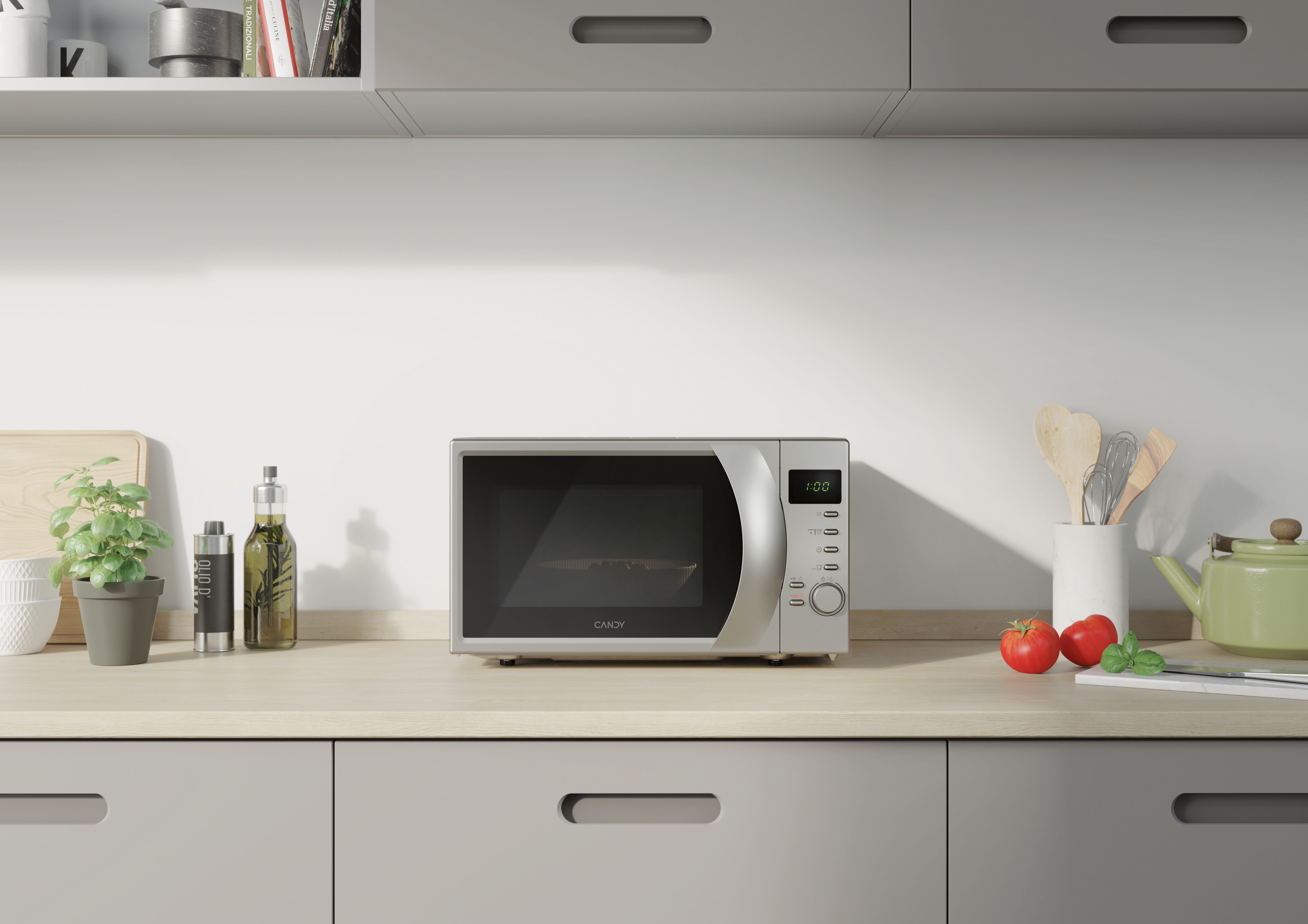 Candy Smart CMG2071DS Argento Microonde con grill Superficie piana 20 L 700 W