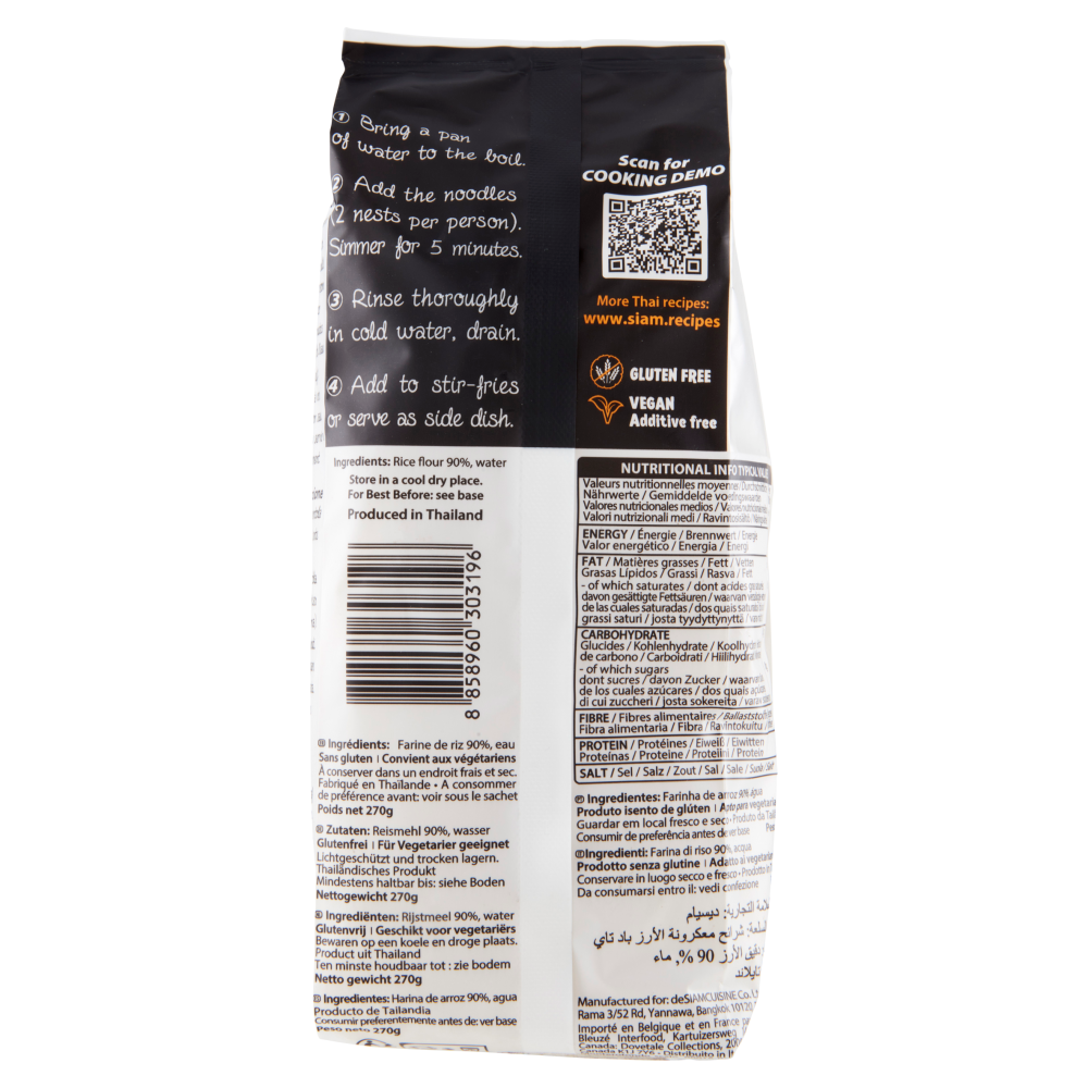 Siam Pad Thai Rice Noodles 270 g