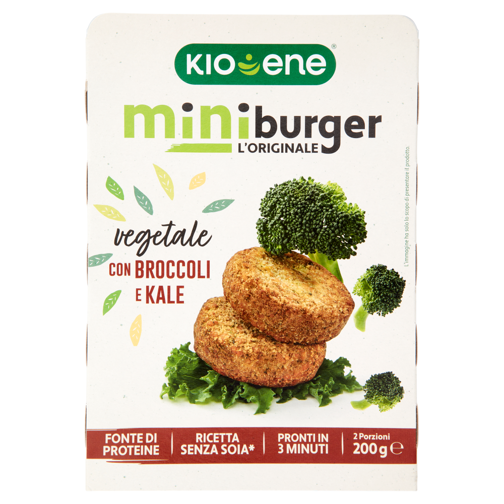 Kioene miniburger l'Originale vegetale con Broccoli e Kale 200 g
