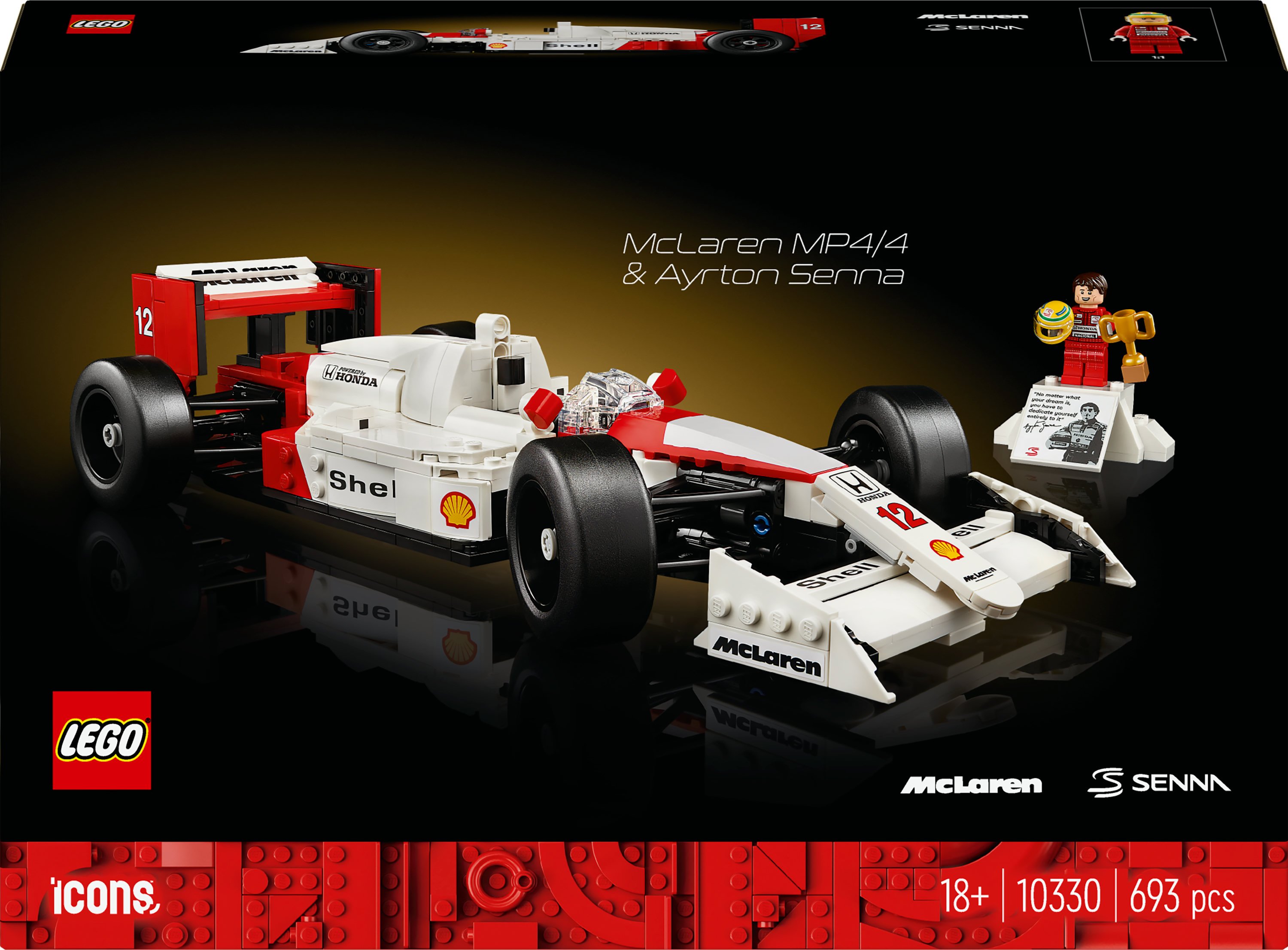 LEGO ICONS McLaren MP4/4 e Ayrton Senna