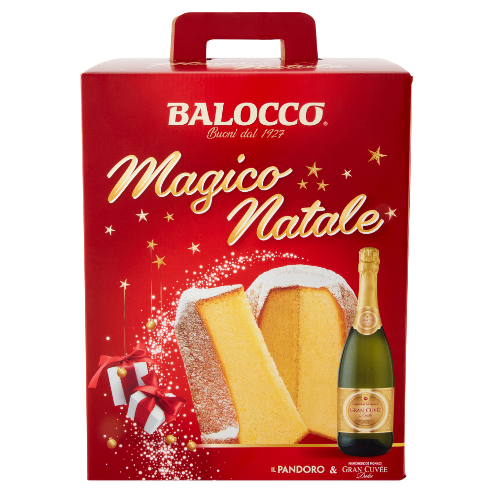 Balocco Magico Natale il Pandoro 750 g & Marchese dè Monaci Gran Cuvée Dolce 75 cl