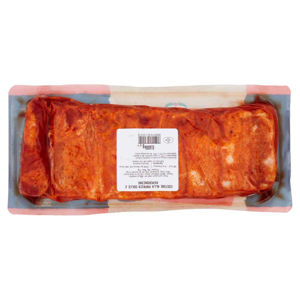 Aia Carne al Fuoco Costine Marinate di Suino alla Paprica Dolce e Peperoncino 0,600 kg