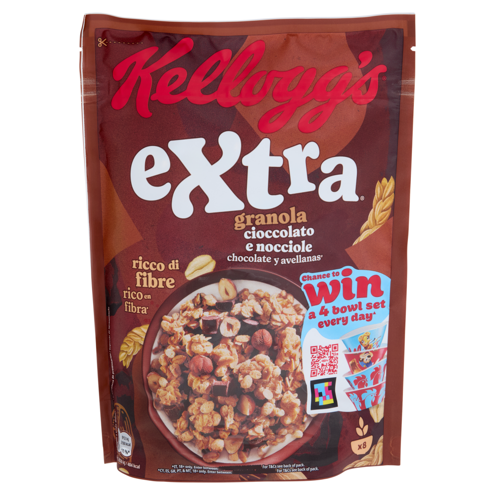 Kellogg's extra granola cioccolato e nocciole 375 g
