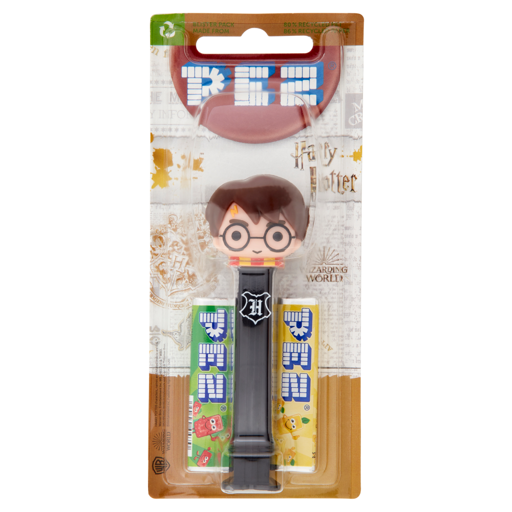 Pez Dispenser Caramelle Harry Potter + Caramelle all'aroma di frutta 2 x 8,5 g