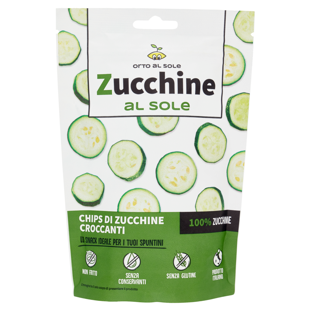 Orto al Sole Zucchine al sole Chips di Zucchine Croccanti 15 g
