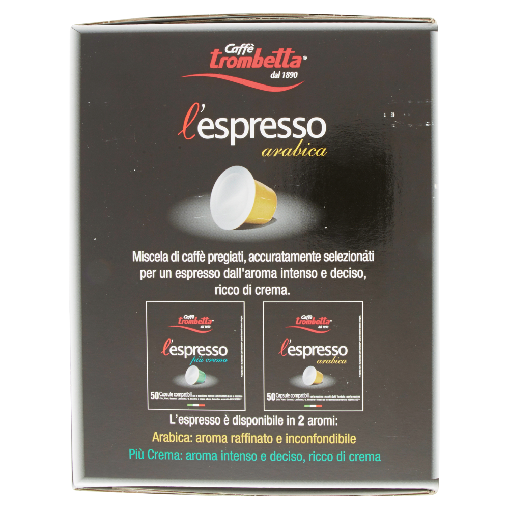 Caffè trombetta l'espresso arabica Capsule 50 pz