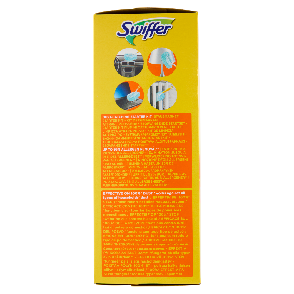 Swiffer Duster Kit Cattura Polvere (1 Manico + 7 Piumini per spolverare)