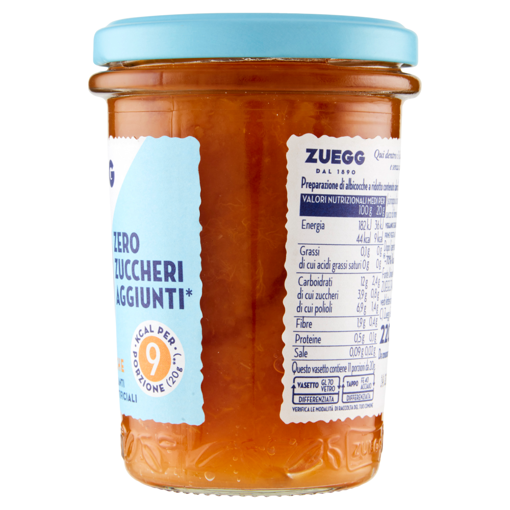 Zuegg Zero Zuccheri Aggiunti* Albicocche 220 g