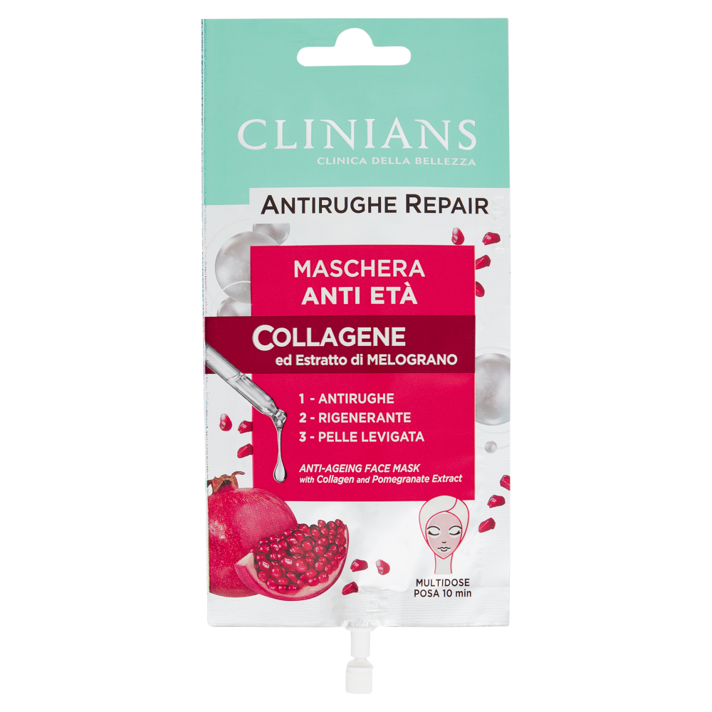 Clinians Antirughe Repair Maschera Anti Età Collagene ed Estratto di Melograno 15 mL