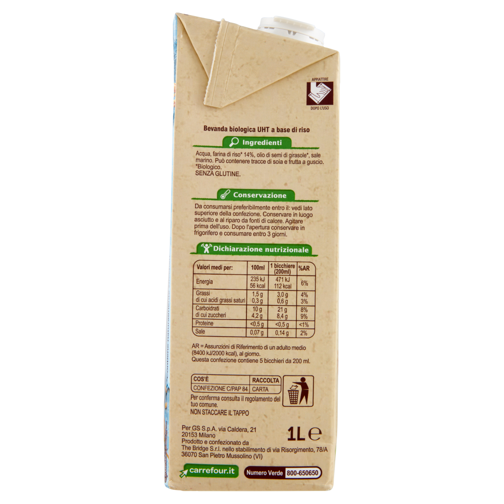 Carrefour Bio Drink Riso 1 L