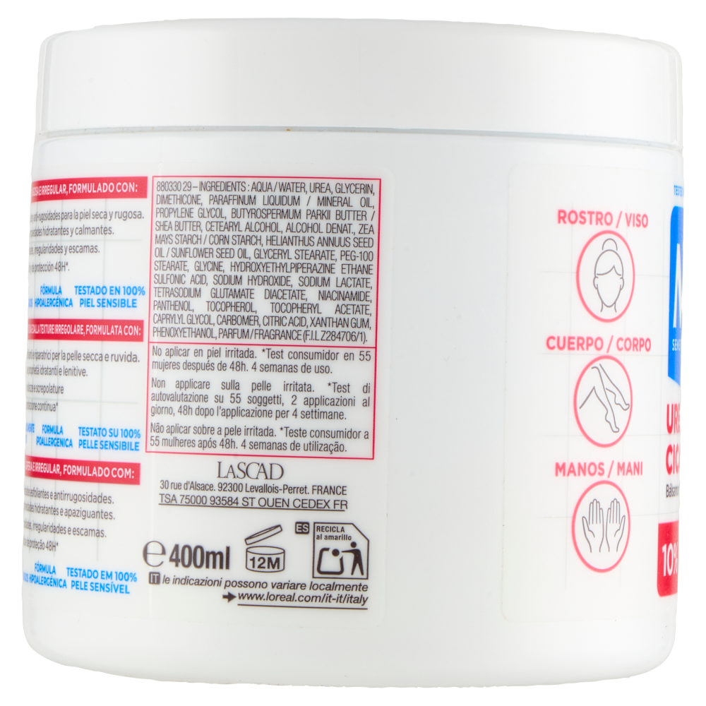 Mixa Urea Cica Repair+ Crema Riparatrice Levigante 400 ml