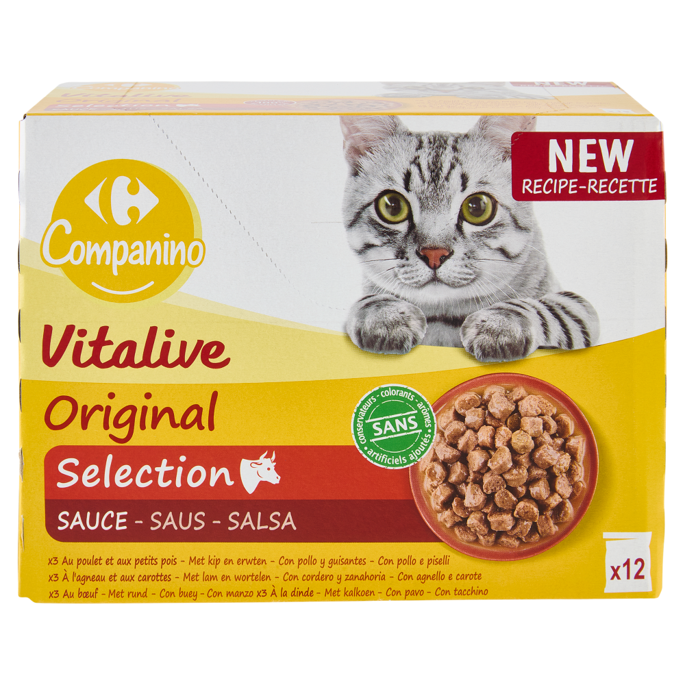 Carrefour Companino Vitalive Original Selection Salsa 12 x 100 g