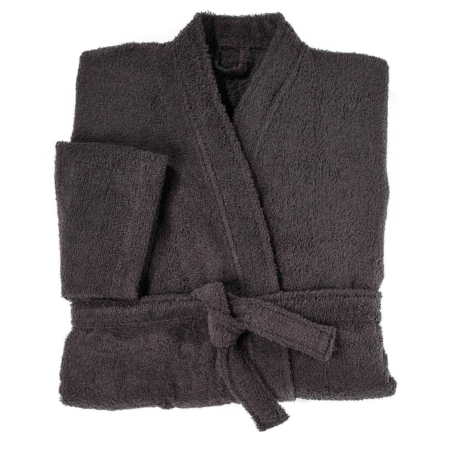 TEX HOME Accappatoio, tg L/XL, 100% cotone, colore antracite