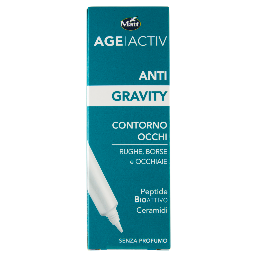 Matt Age Activ Anti Gravity Contorno Occhi Rughe, Borse e Occhiaie Peptide Bioattivo Ceramidi 15 ml