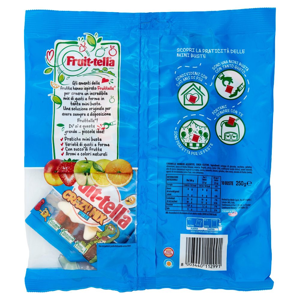 Fruittella Crazy Mix Mini 10 Bustine 250 g Carrefour