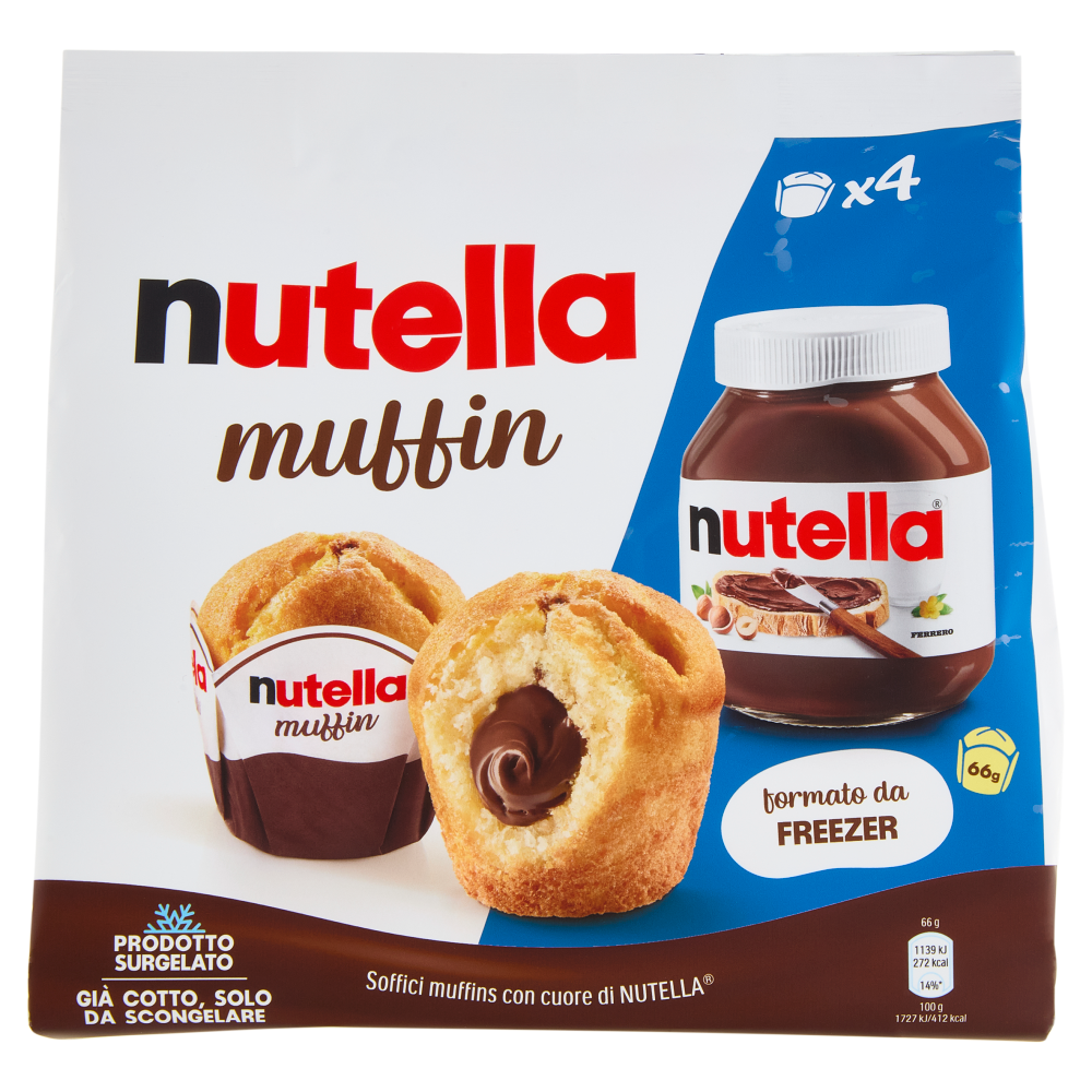 nutella muffin 4 pezzi 264 g