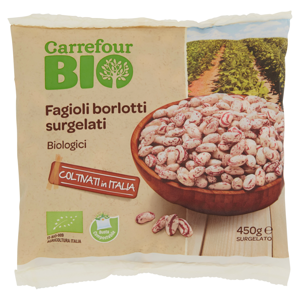 Carrefour Bio Fagioli borlotti surgelati Biologici 450 g