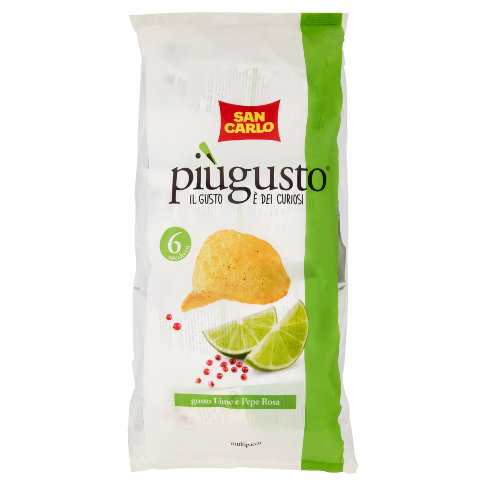 San Carlo piùgusto gusto Lime e Pepe Rosa 6 x 25 g