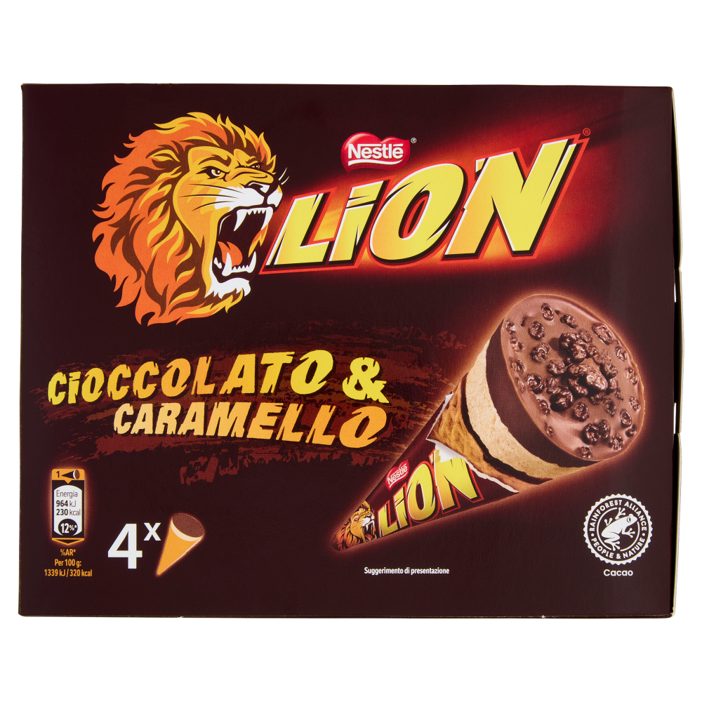 LION Cono Cioccolato & Caramello 4x72g