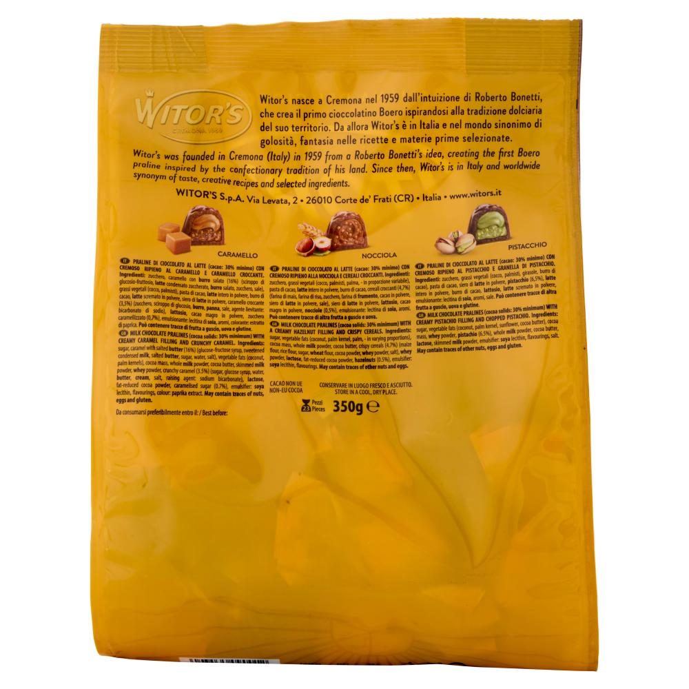Witor's Golden Cioccolato al Latte con Ripieno Assortito 350 g