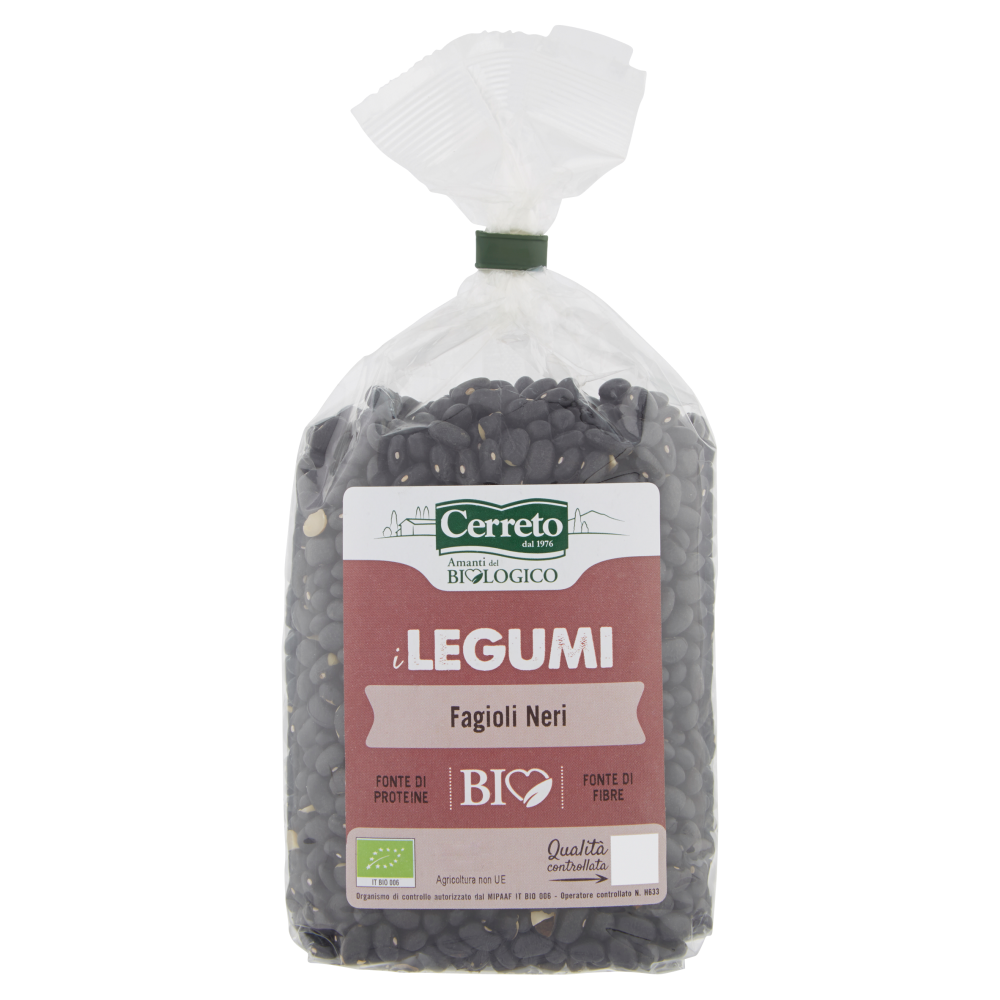 Cerreto i Legumi Fagioli Neri Bio 500 g