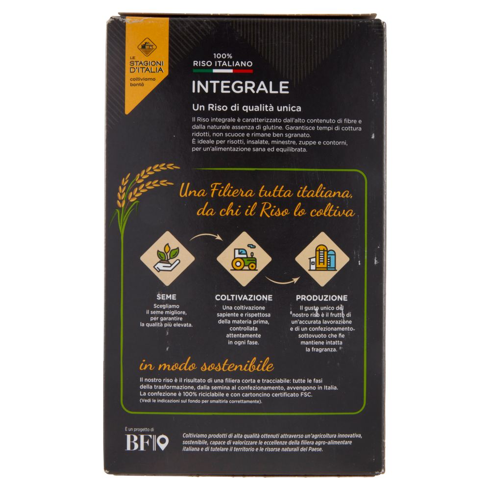 Le Stagioni d'Italia 100% Riso Italiano Integrale 1 Kg