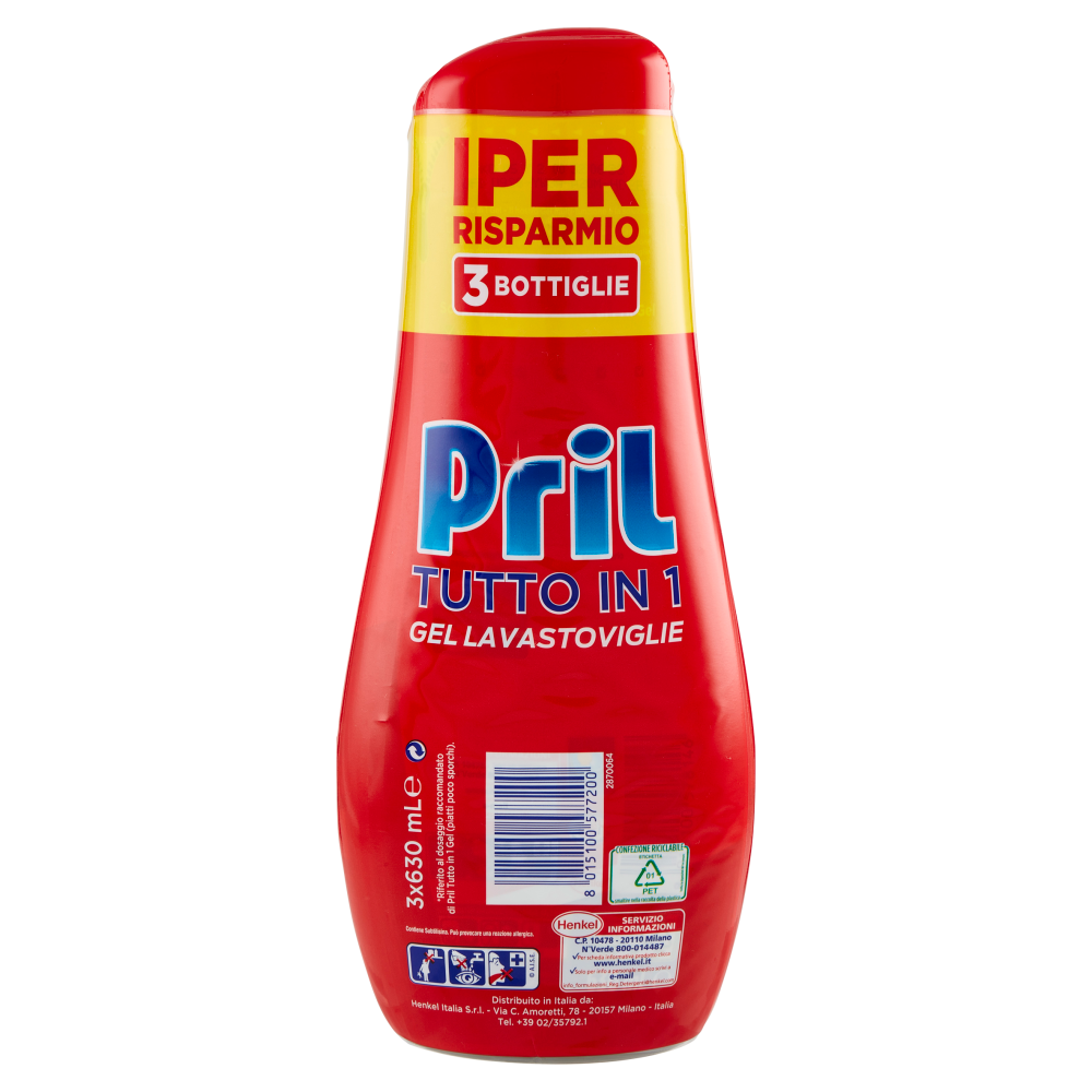 PRIL Tutto in 1 Gel Classico 3x630ml