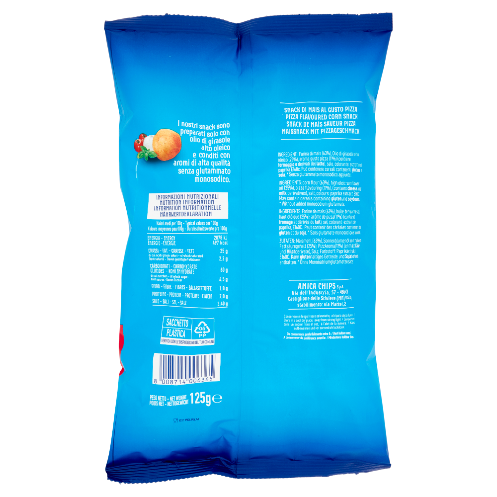 Amica Chips Pallina di mais gusto Pizza 125 g